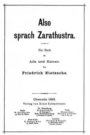 Nietzsche escribe un libro «para todos y para nadie»