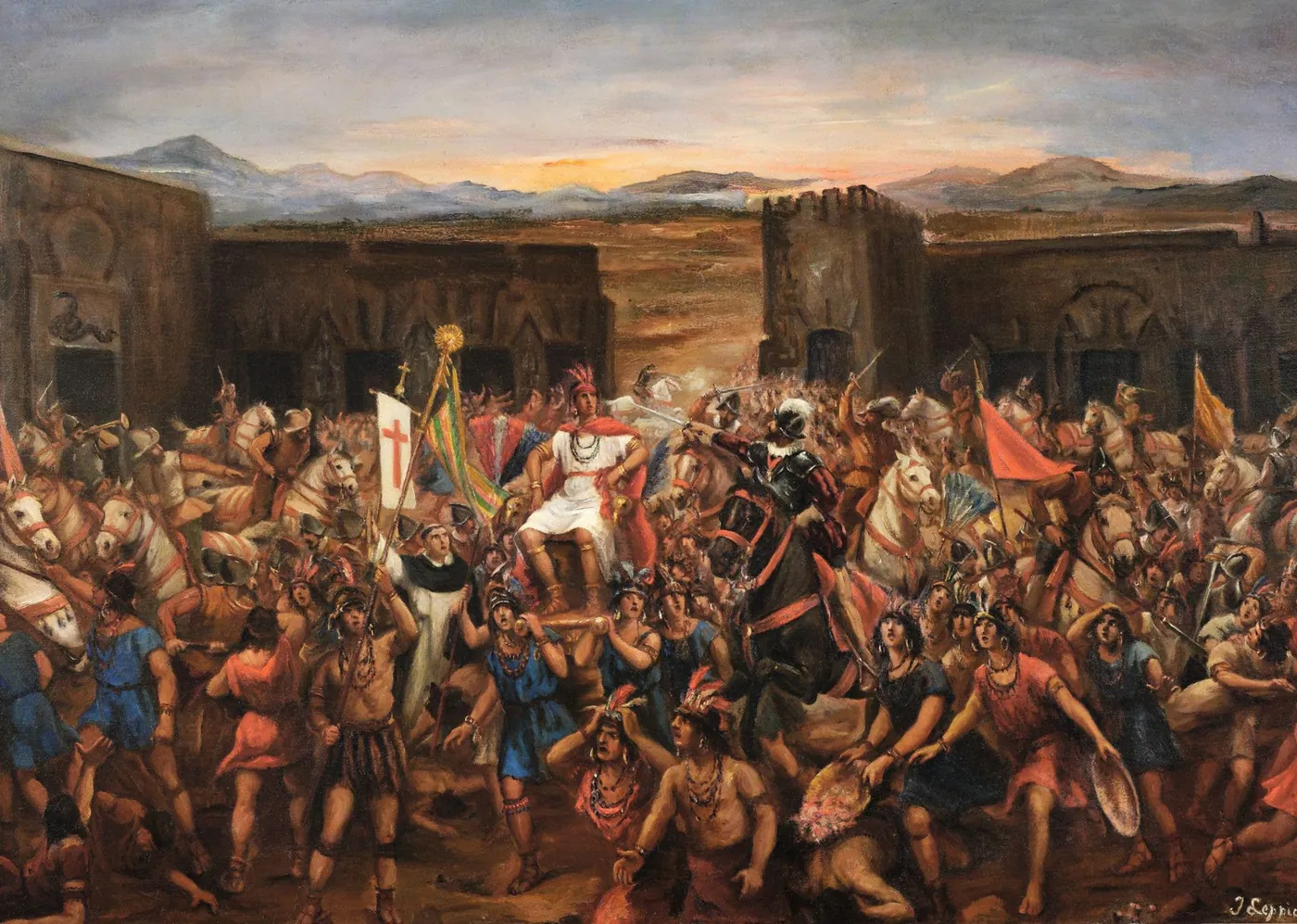 La captura de Atahualpa en Cajamarca