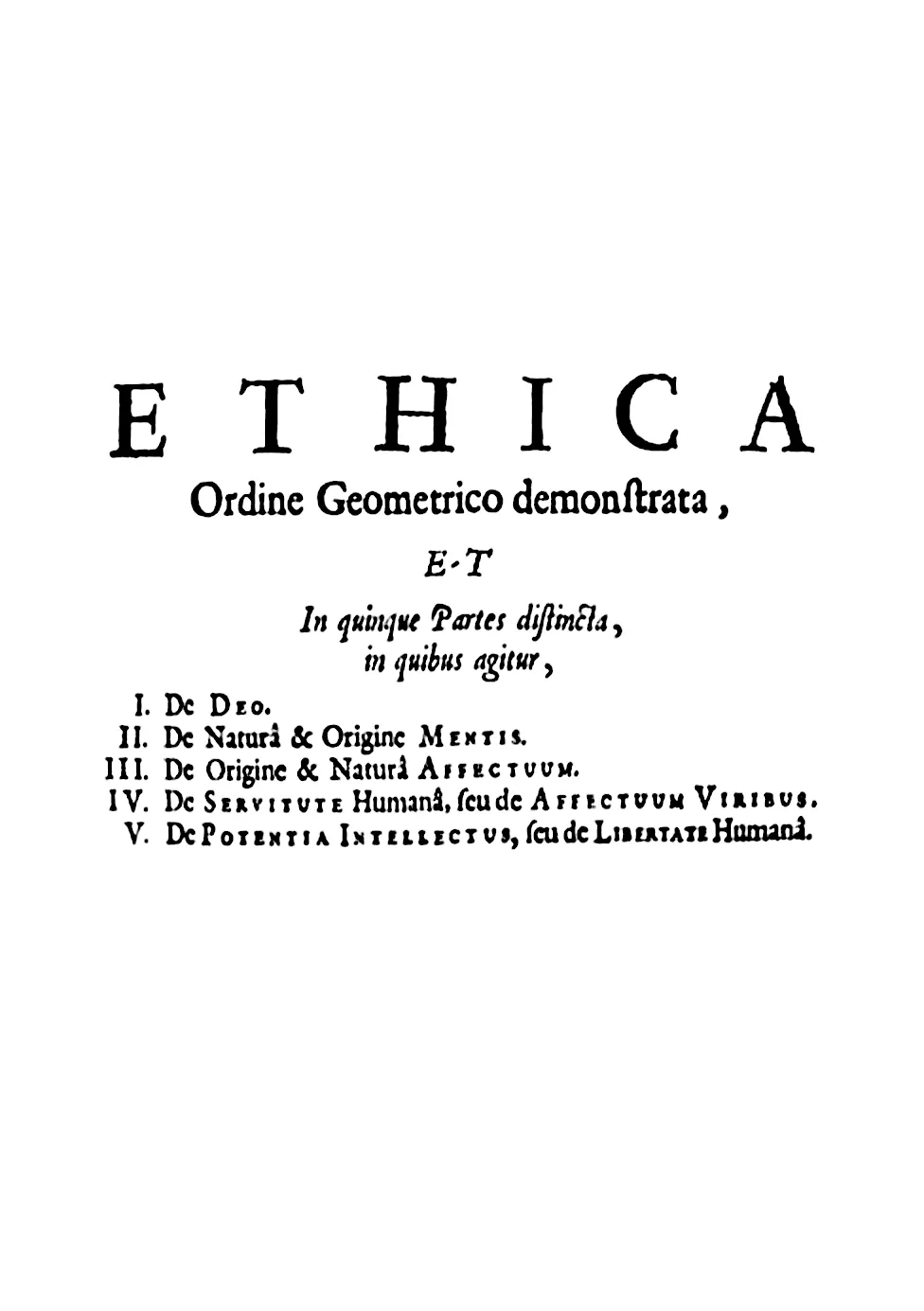 Spinoza demuestra la ética como si fuera geometría