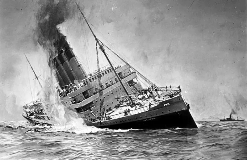El hundimiento del Lusitania