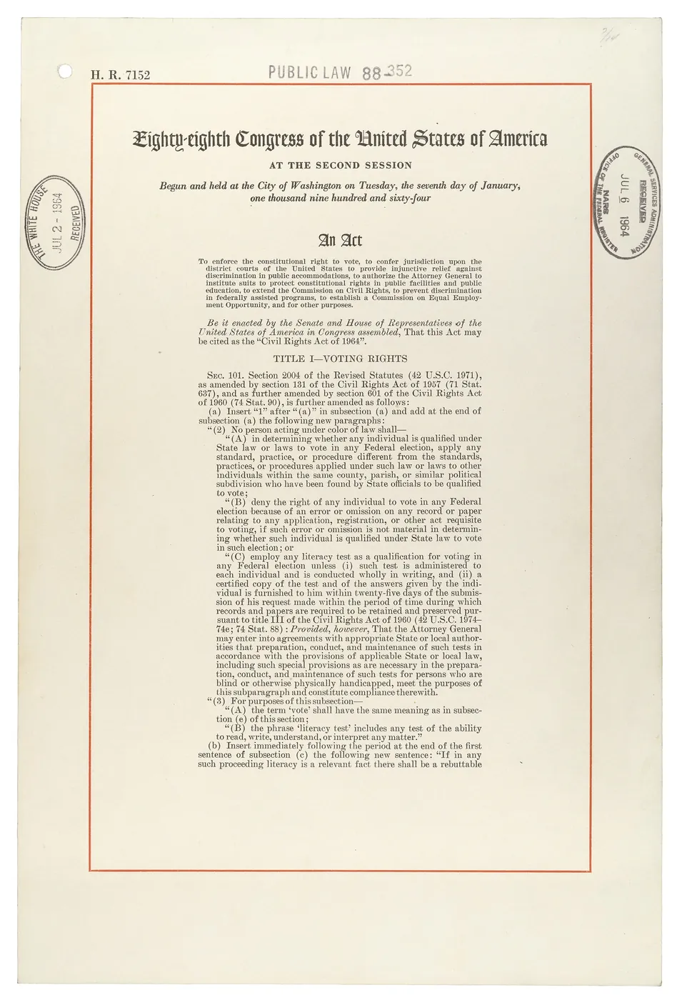La Ley de Derechos Civiles de 1964
