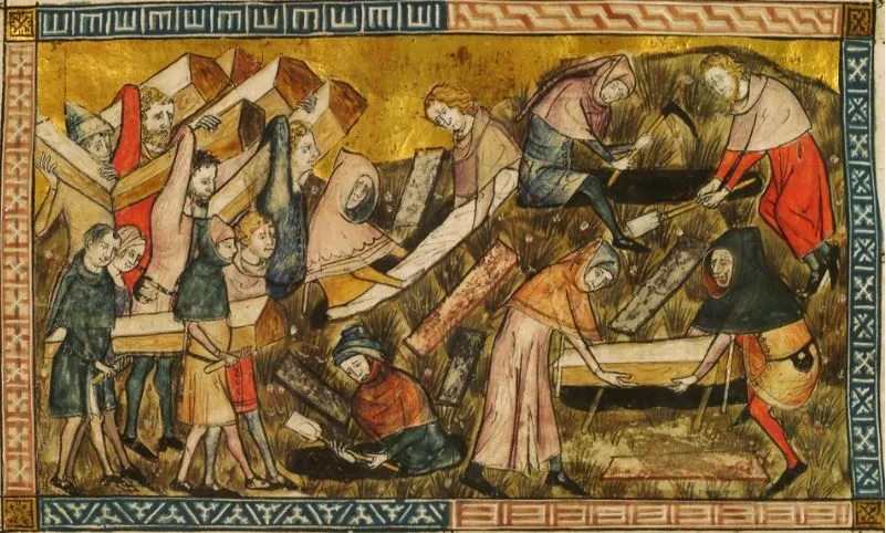 La peste negra arrasa Europa