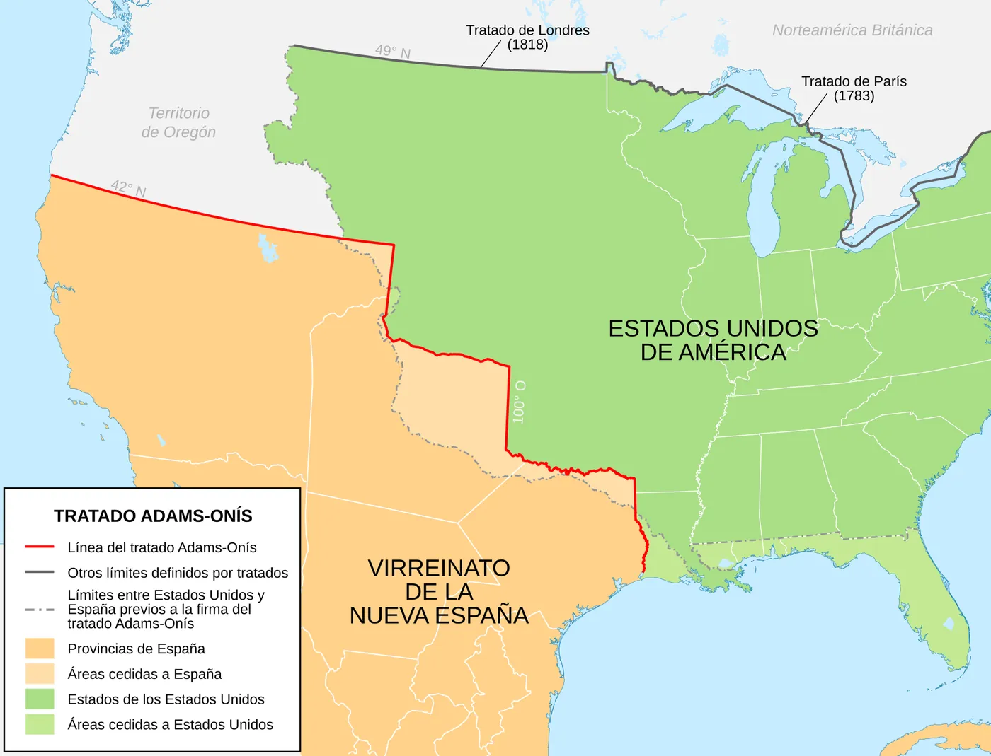 El tratado de Adams-Onís: España cede Florida